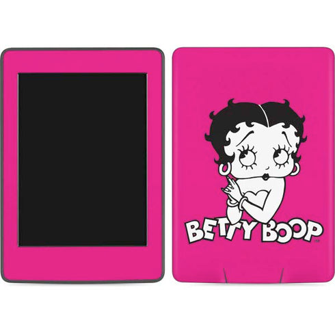 Betty Boop Pink Background Amazon Kindle Skin